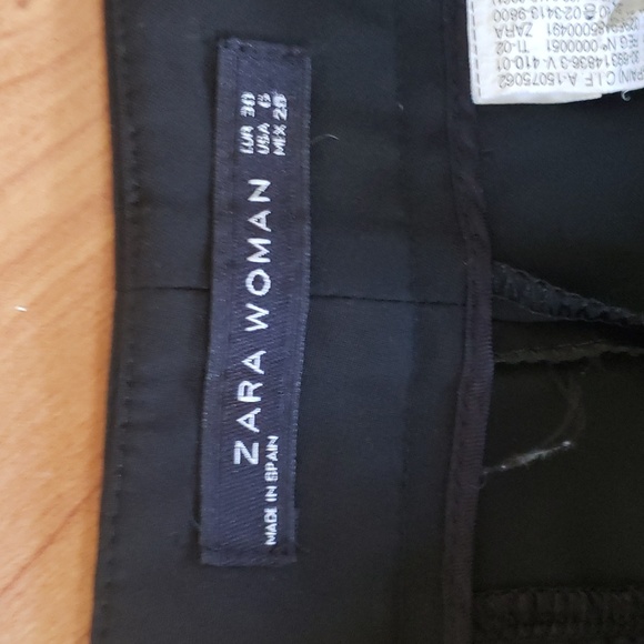 *Clearance Sale* ZARA Woman Black Crop Dress Career Pants 6 - Picture 4 of 7